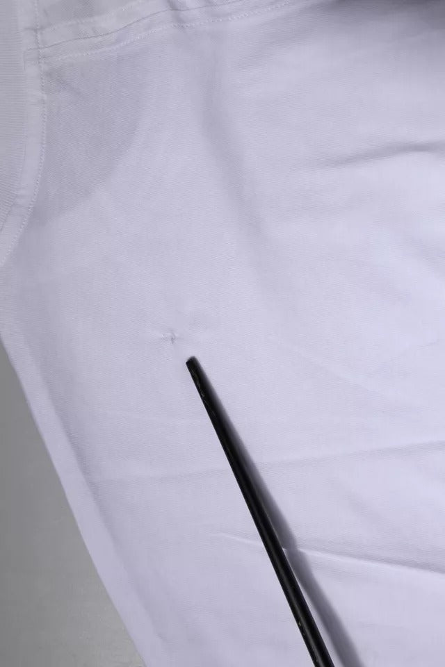 Balenciaga White Logo Bomuld T-shirt med rund hals med korte ærmer
