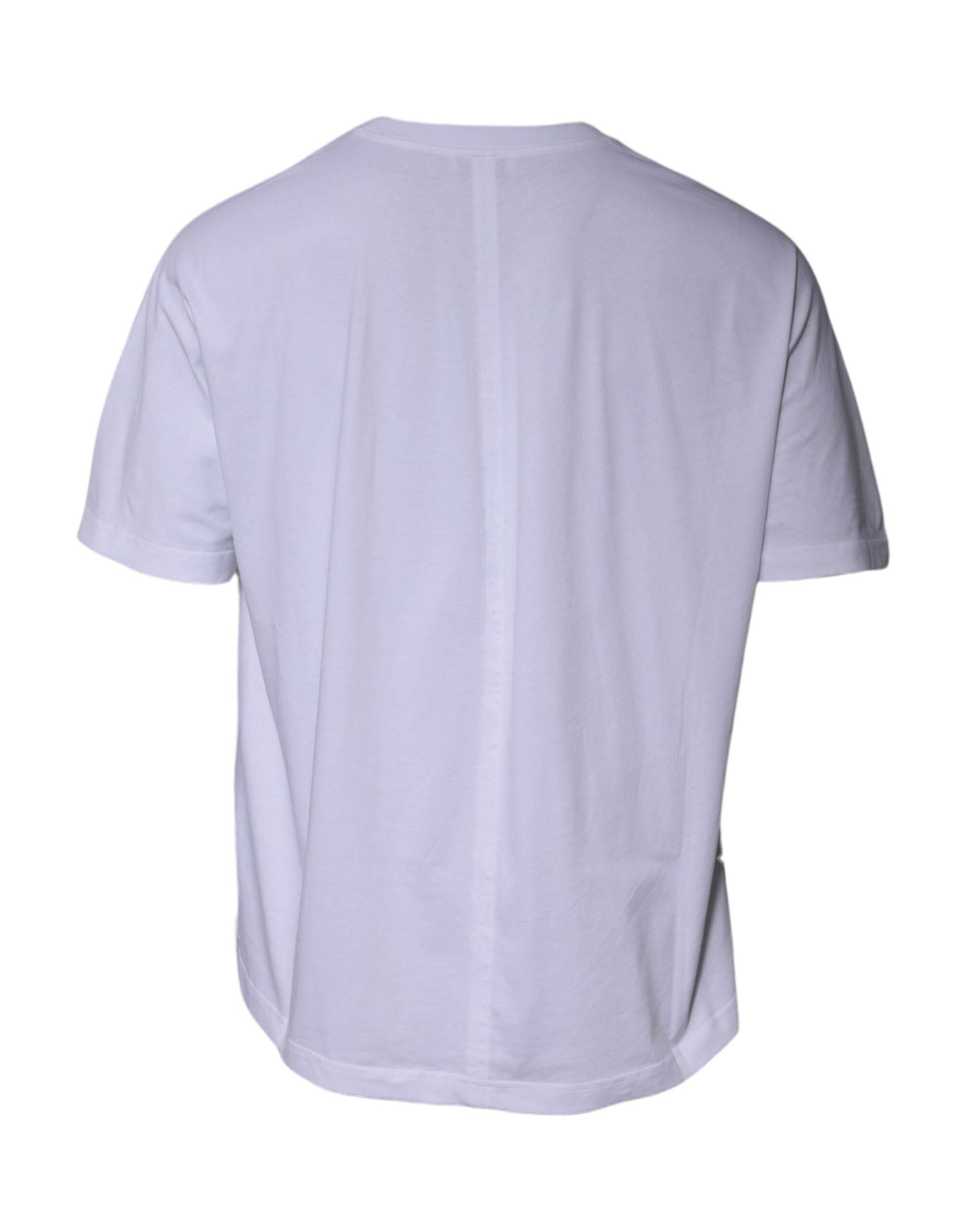 Balenciaga White Logo Cotton Crew Neck Short Sleeves T-shirt - Hilstor
