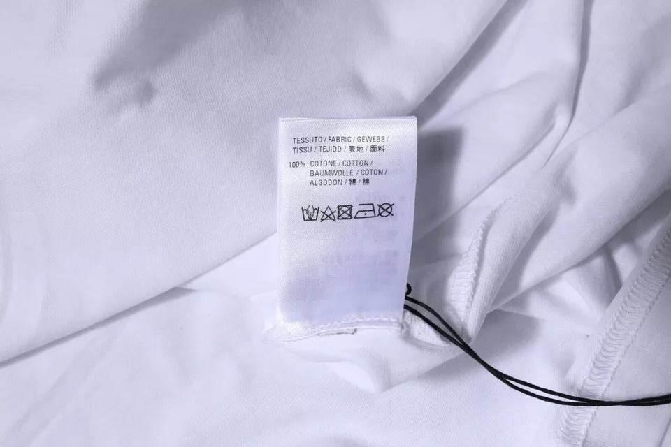 Balenciaga White Logo Cotton Crew Neck Short Sleeves T-shirt - Hilstor