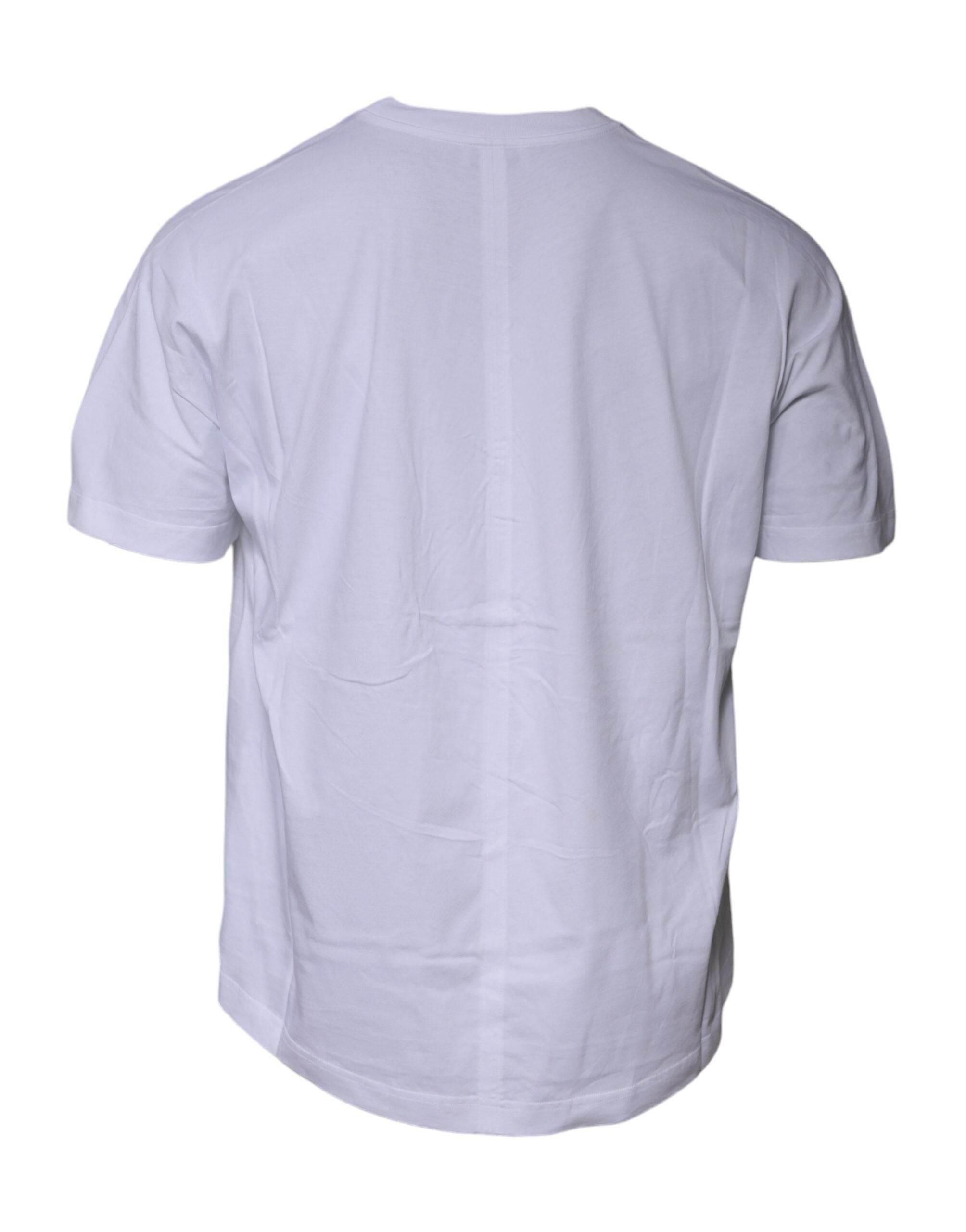 Balenciaga White Logo Cotton Jersey Crew Neck Short Sleeves T-shirt - Hilstor