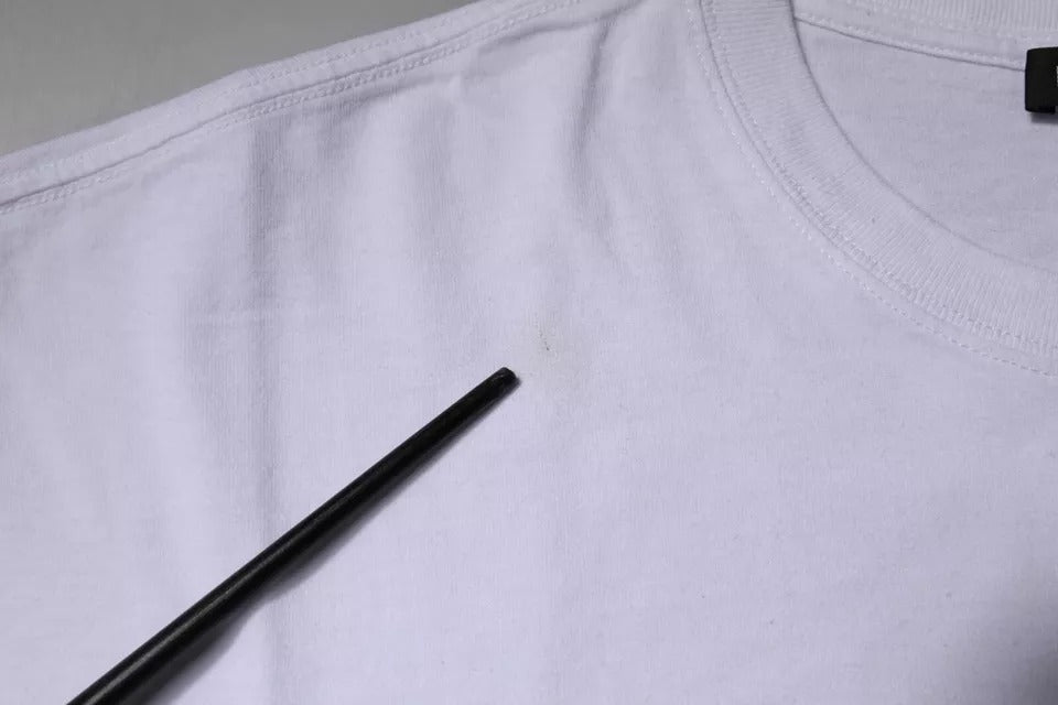 Balenciaga White Logo Bomuld Jersey T-shirt med rund hals med korte ærmer