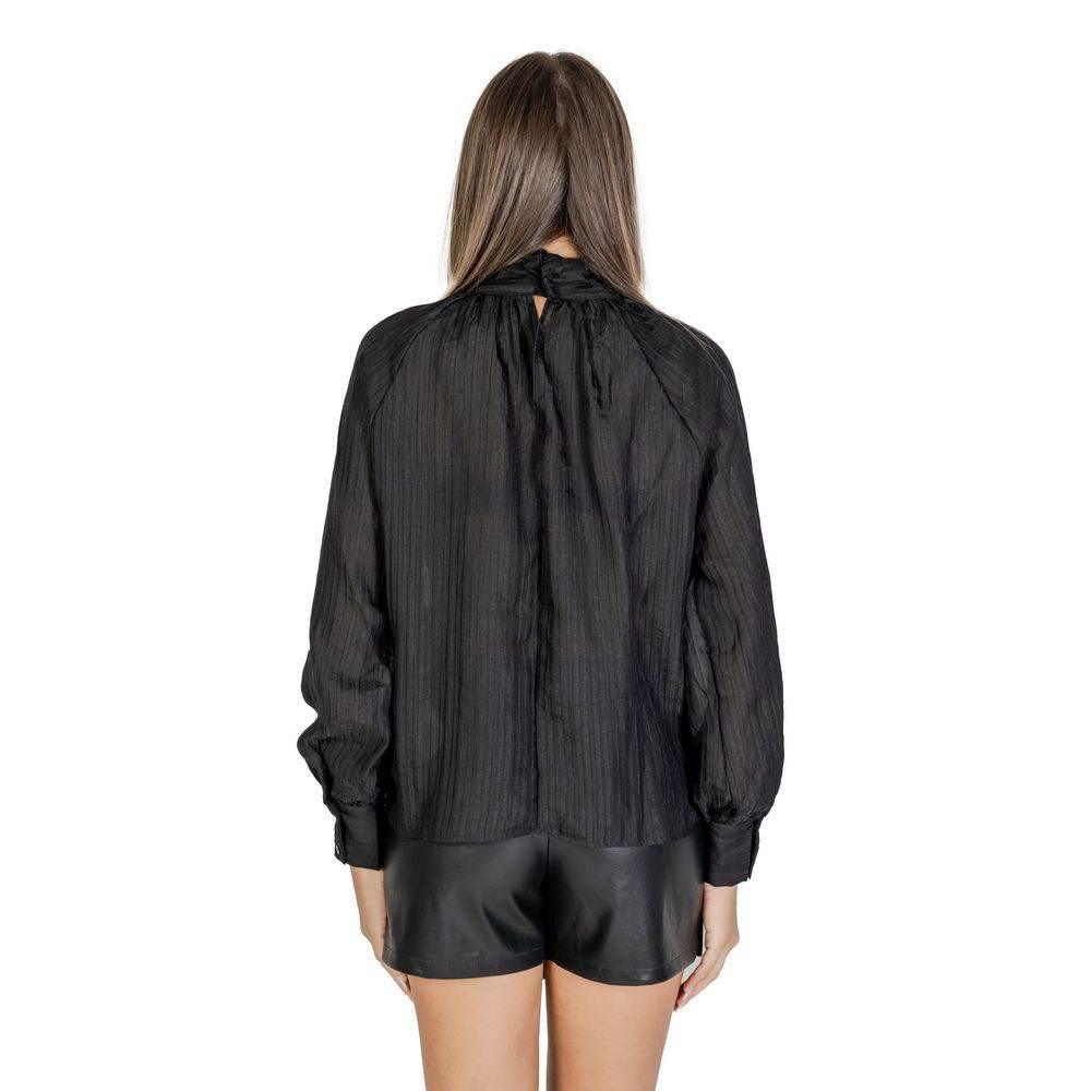 Jacqueline De Yong Black Polyester Blouse - Hilstor