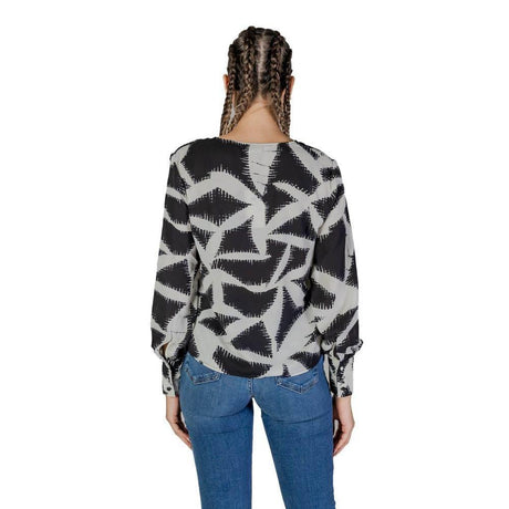 Jacqueline De Yong Black Recycled Polyester Blouse - Hilstor