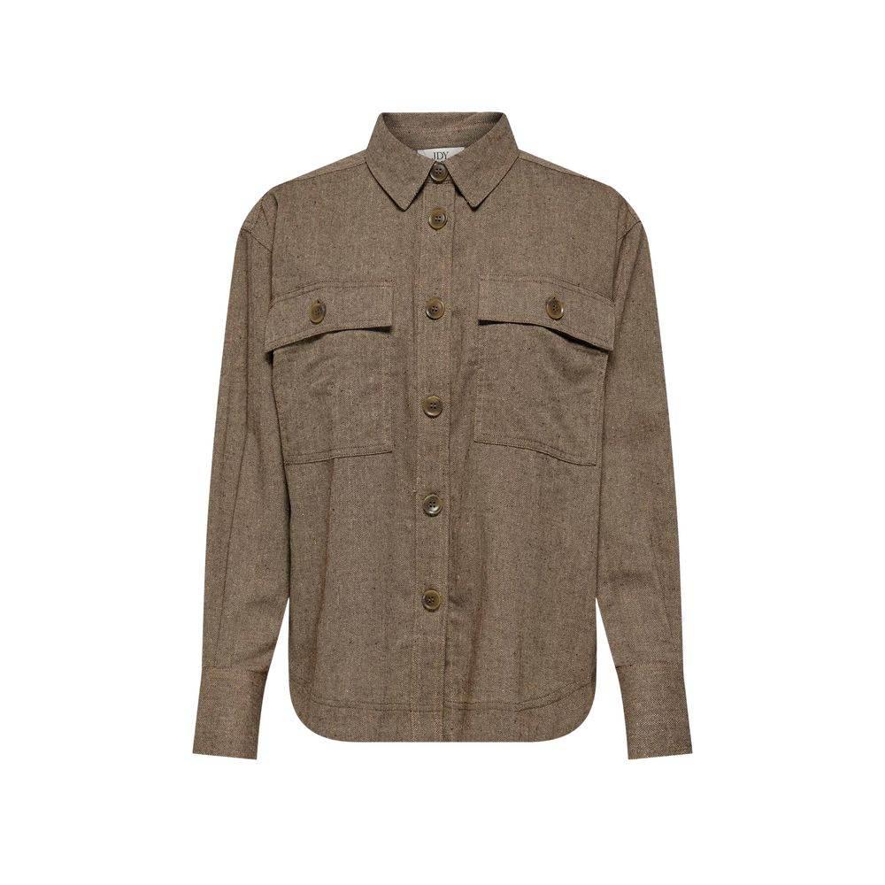 Jacqueline De Yong Beige Recycled Cotton Shirt - Hilstor