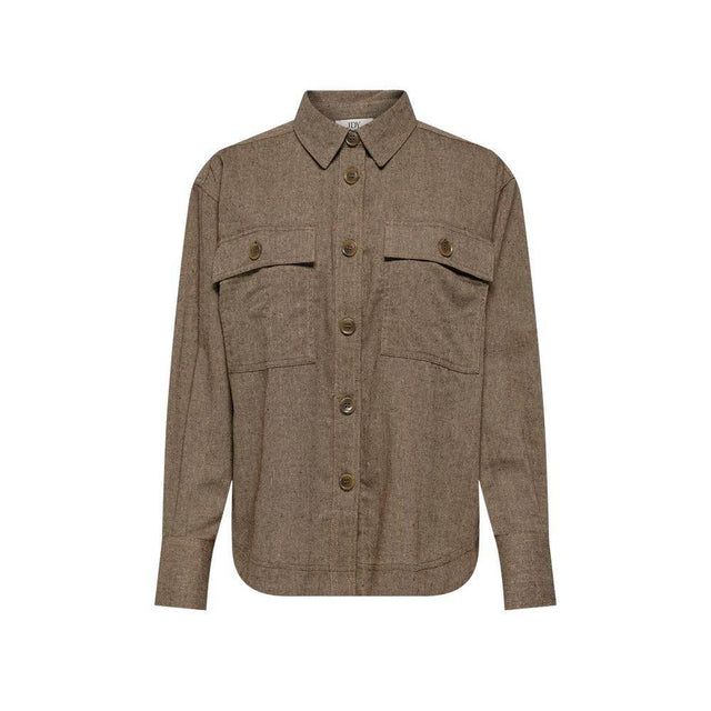 Jacqueline De Yong Beige Recycled Cotton Shirt - Hilstor