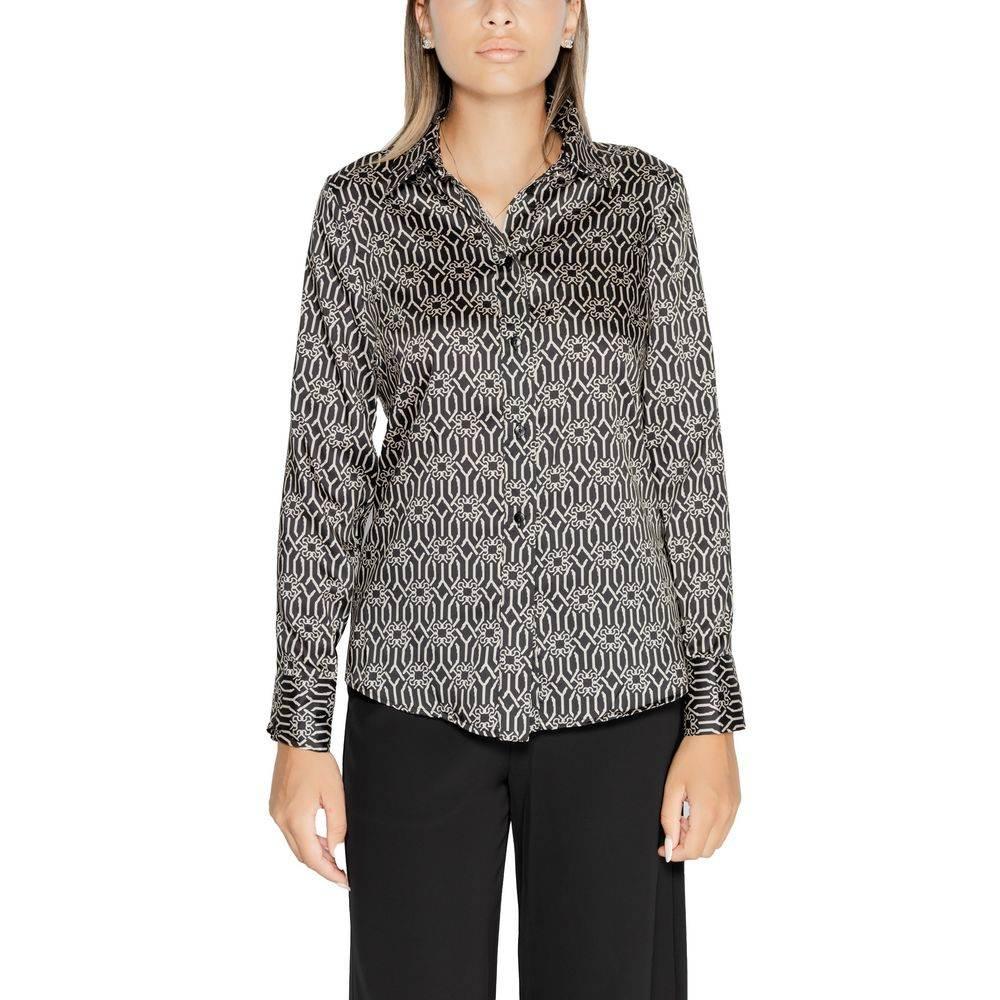 Rinascimento Black Polyester Blouse - Hilstor