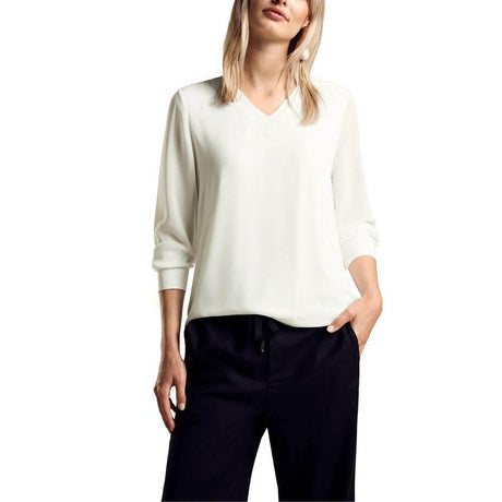 Street One White Viscose Blouse - Hilstor