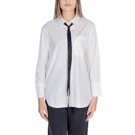 Only White Cotton Shirt - Hilstor
