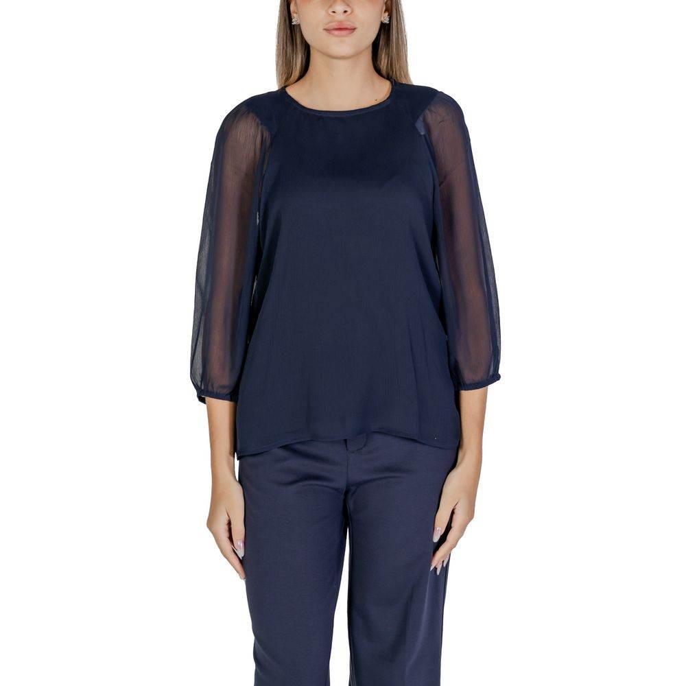 Street One Blue Polyester Blouse - Hilstor