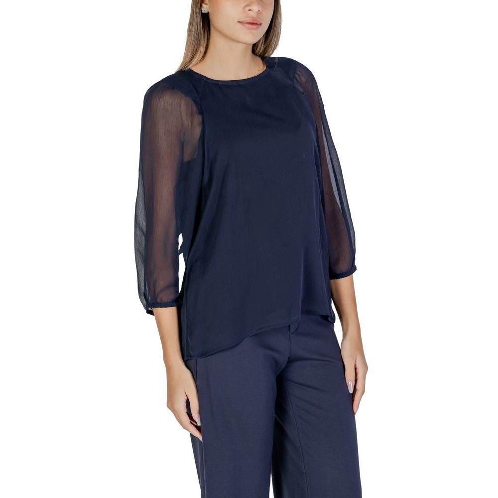 Street One Blue Polyester Blouse - Hilstor