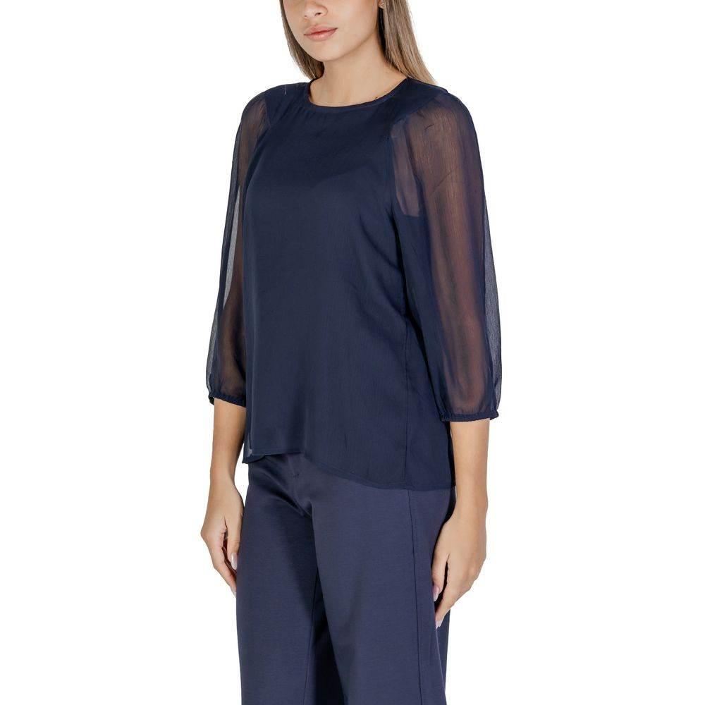 Street One Blue Polyester Blouse - Hilstor