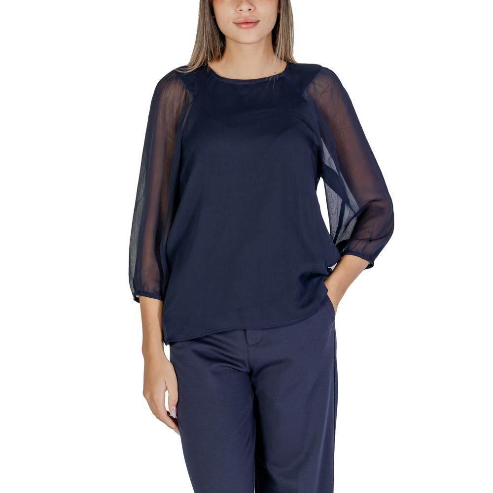 Street One Blue Polyester Blouse - Hilstor