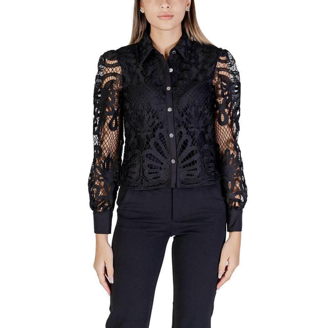 Morgan De Toi Black Polyester Blouse - Hilstor