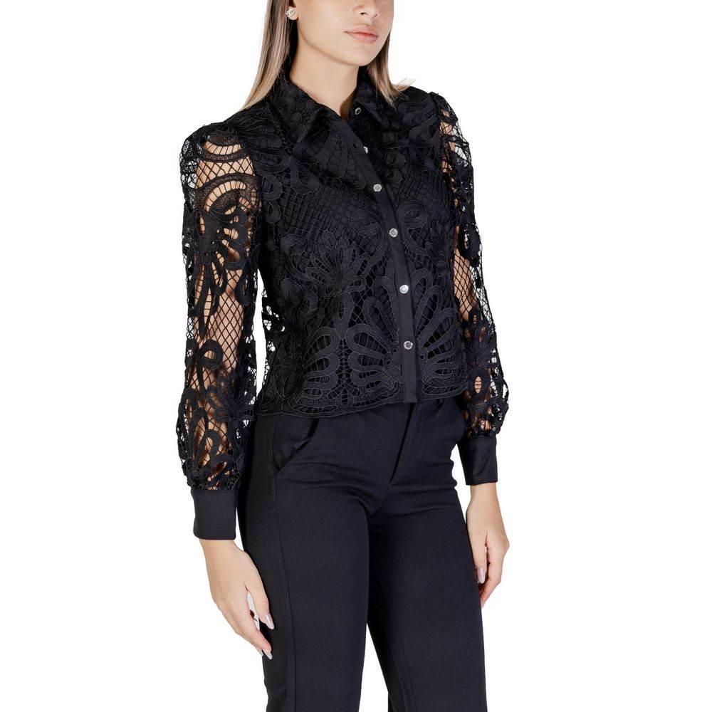 Morgan De Toi Black Polyester Blouse - Hilstor