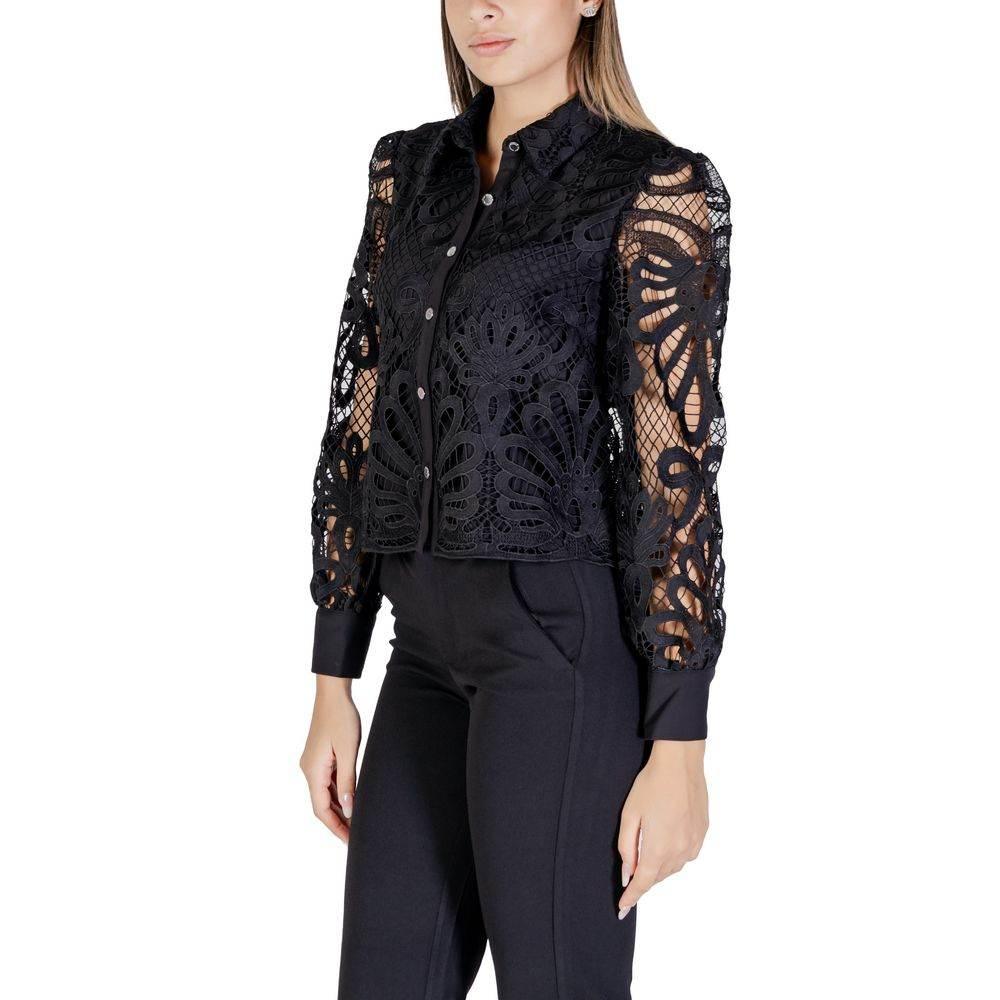 Morgan De Toi Black Polyester Blouse - Hilstor