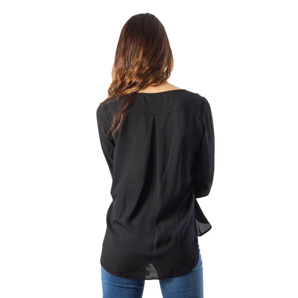 Vila Clothes Black Polyester Blouse - Hilstor