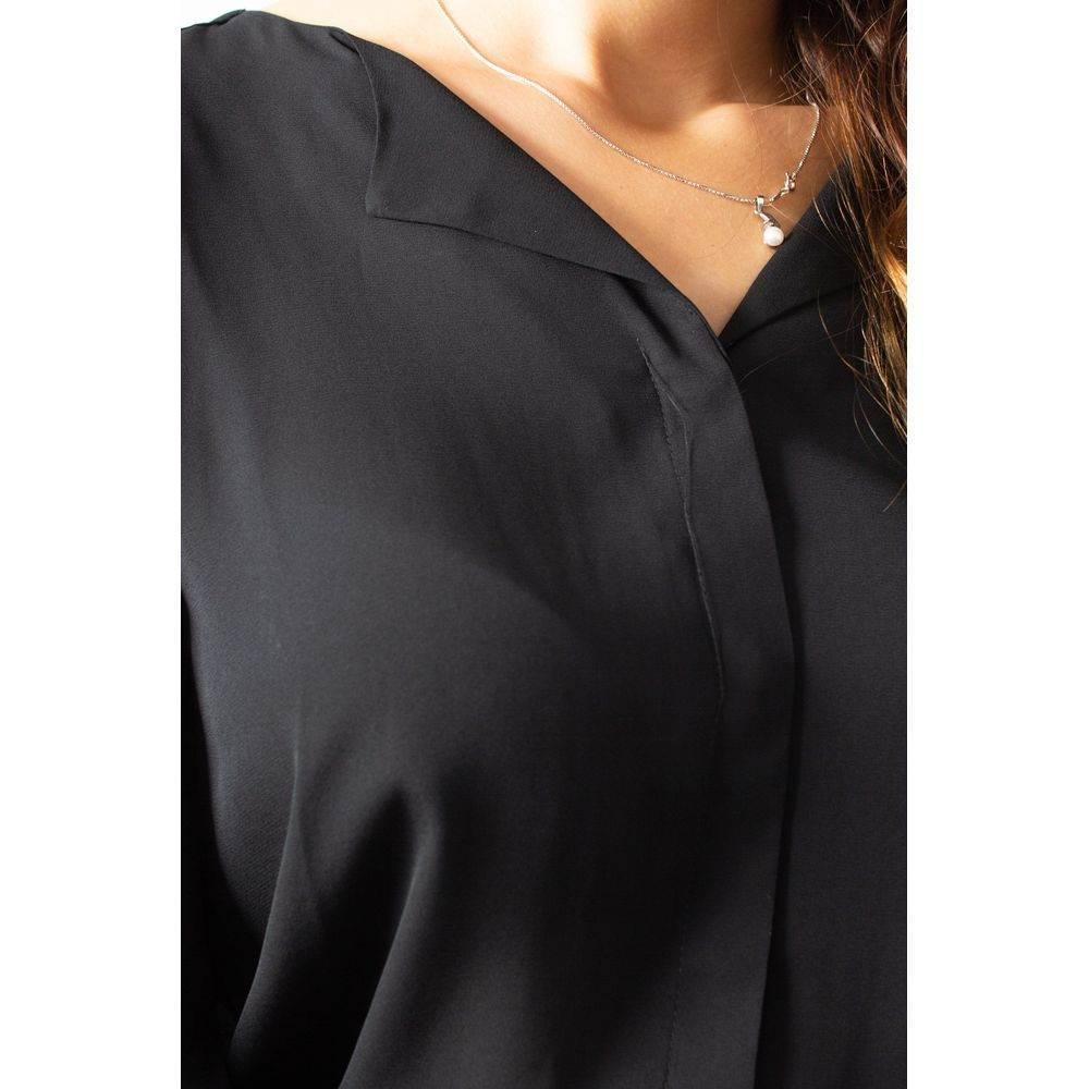 Vila Clothes Black Polyester Blouse - Hilstor