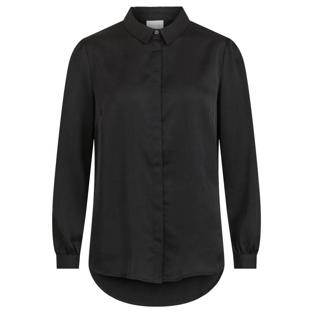 Vila Clothes Black Polyester Blouse - Hilstor