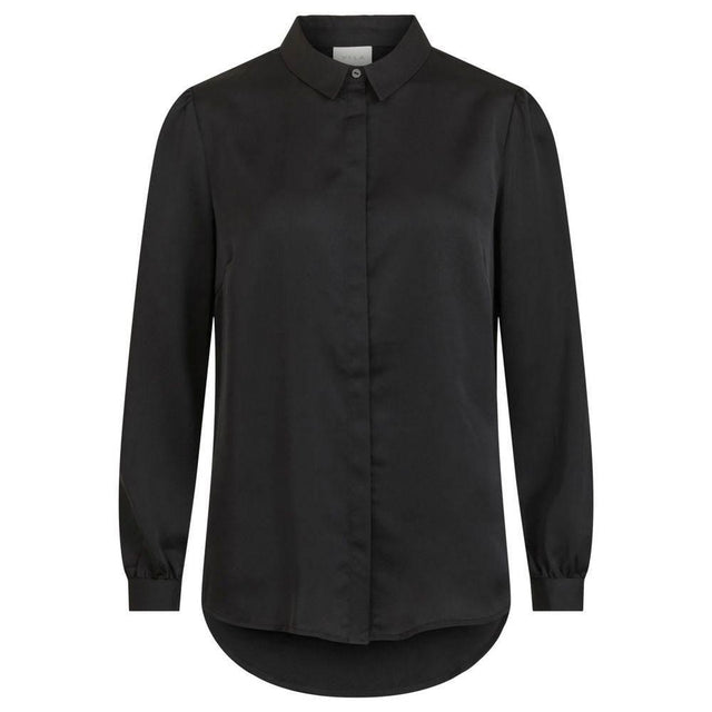 Vila Clothes Black Polyester Blouse - Hilstor