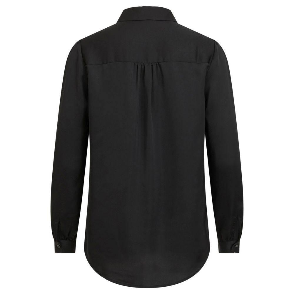 Vila Clothes Black Polyester Blouse - Hilstor