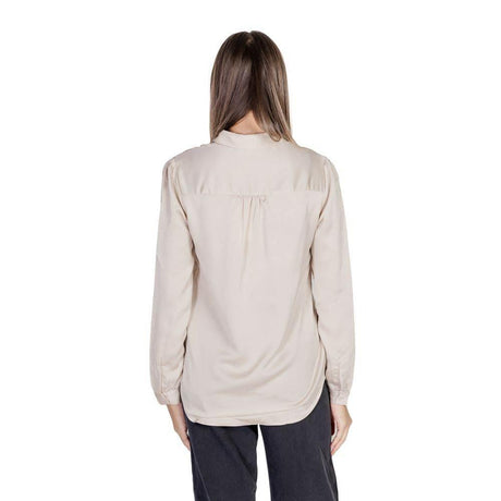 Vila Clothes Gold Polyester Blouse - Hilstor