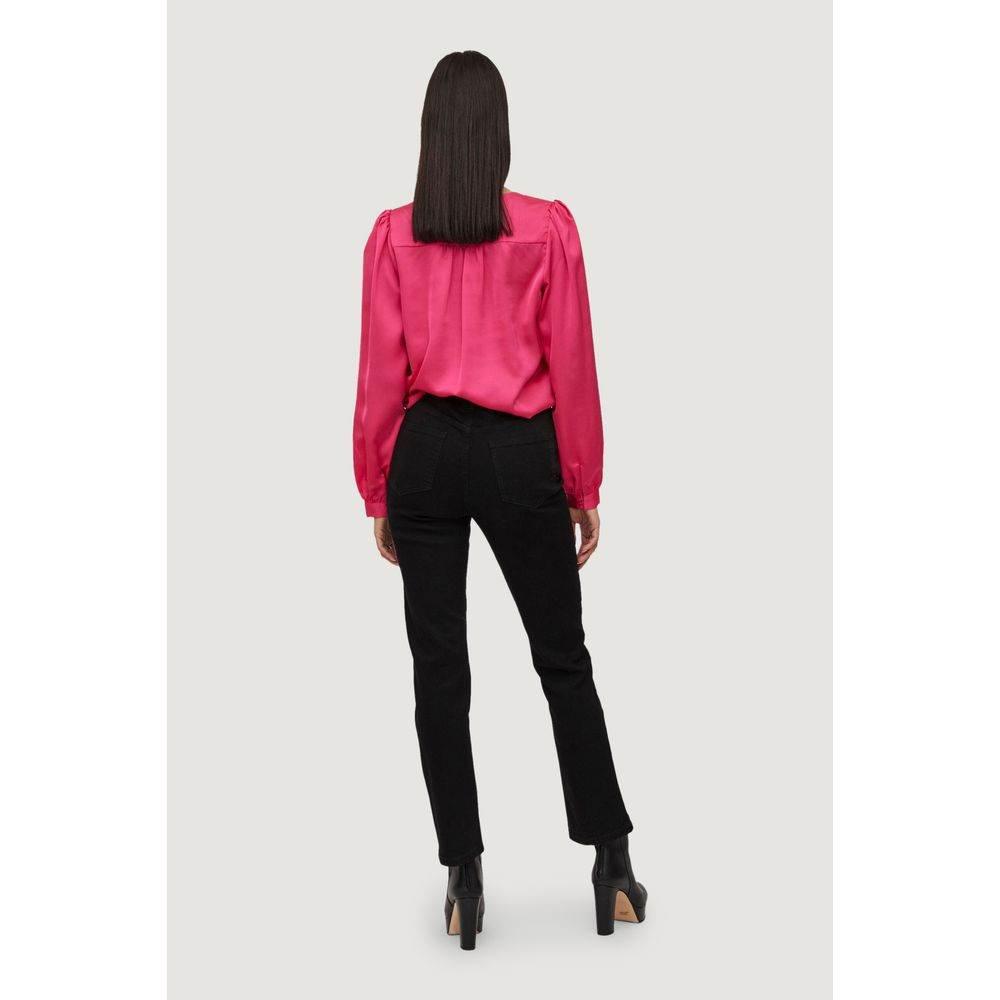 Vila Clothes Pink Polyester Blouse - Hilstor