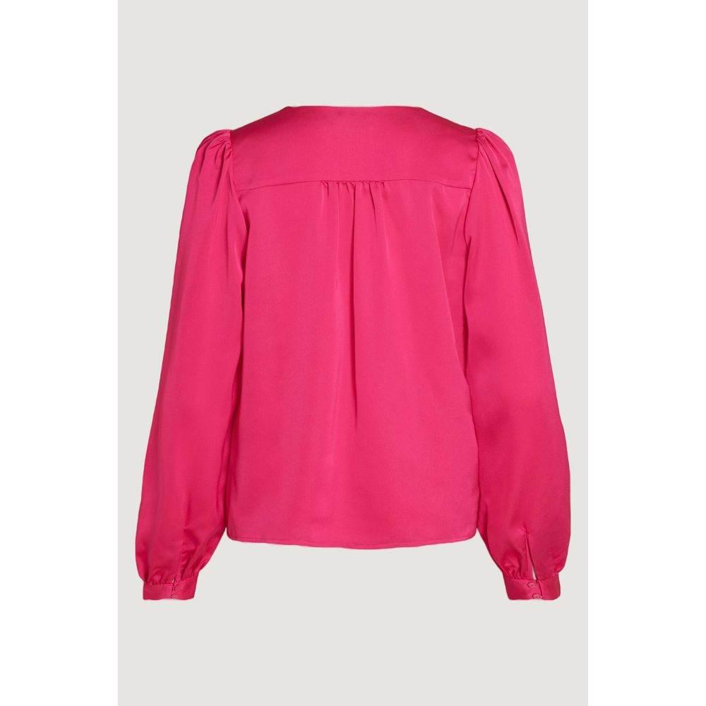 Vila Clothes Pink Polyester Blouse - Hilstor