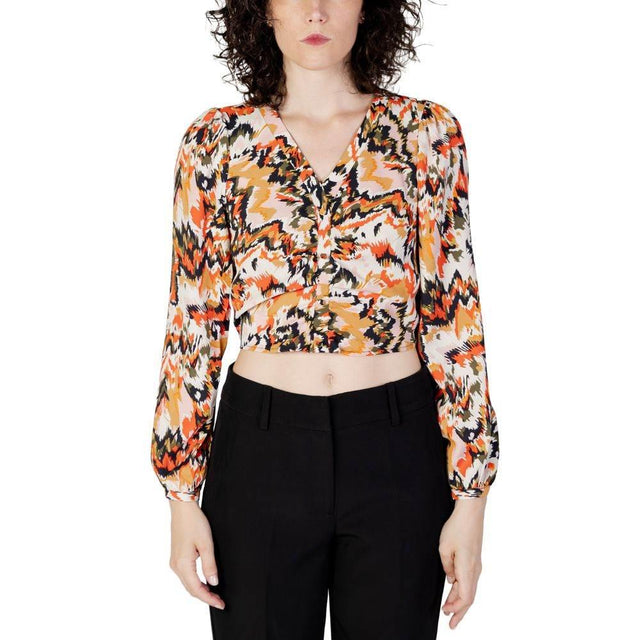 Only Orange Polyester Shirt - Hilstor