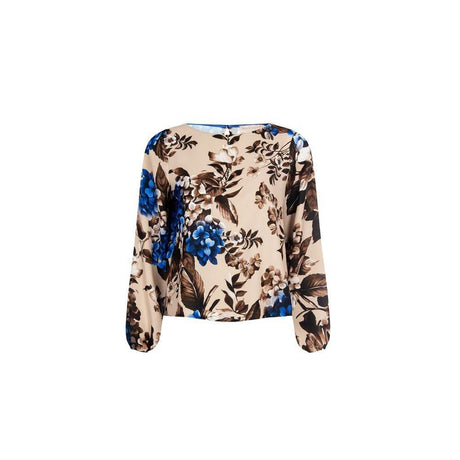Rinascimento Blue Polyester Blouse - Hilstor