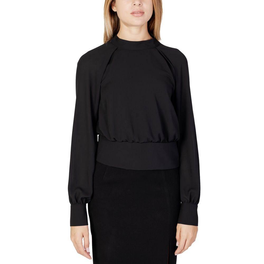 Sandro Ferrone Black Polyester Blouse - Hilstor