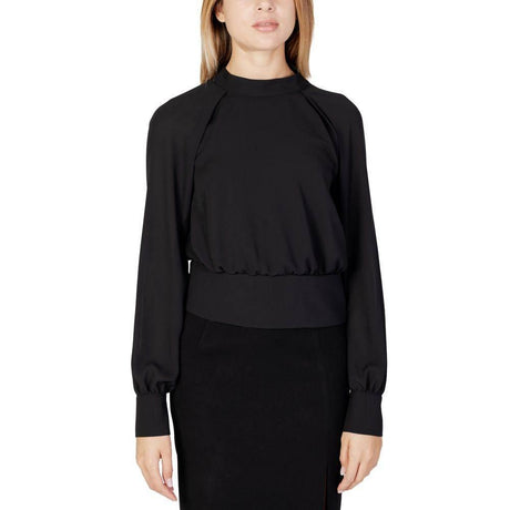 Sandro Ferrone Black Polyester Blouse - Hilstor