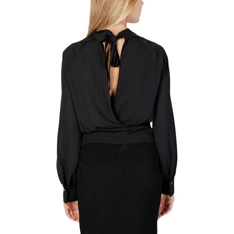 Sandro Ferrone Black Polyester Blouse - Hilstor