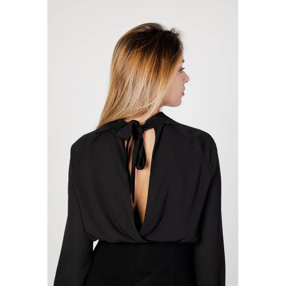 Sandro Ferrone Black Polyester Blouse - Hilstor