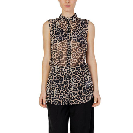 Guess Brown Polyester Shirt - Hilstor