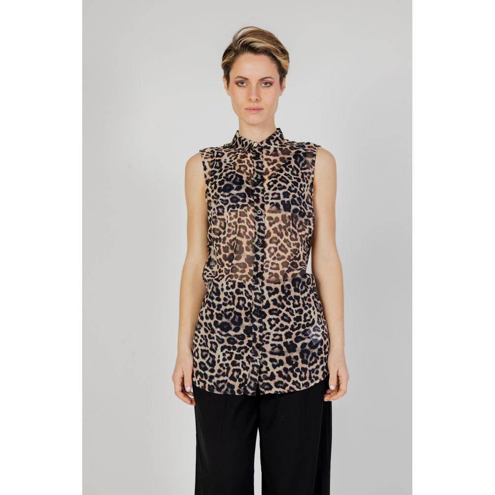 Guess Brown Polyester Shirt - Hilstor