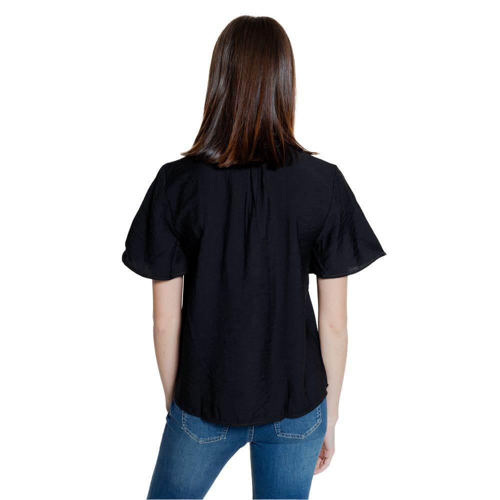 Jacqueline De Yong Black Viscose Shirt - Hilstor