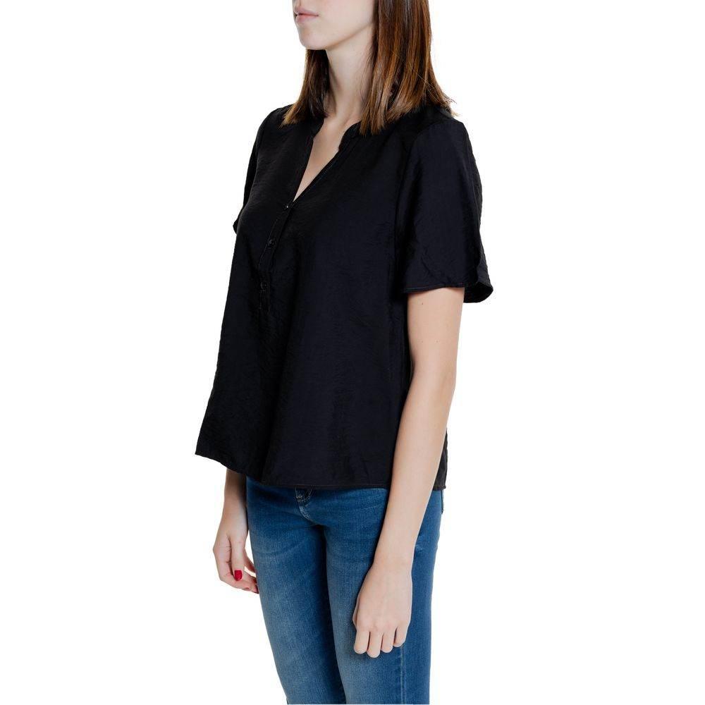 Jacqueline De Yong Black Viscose Shirt - Hilstor