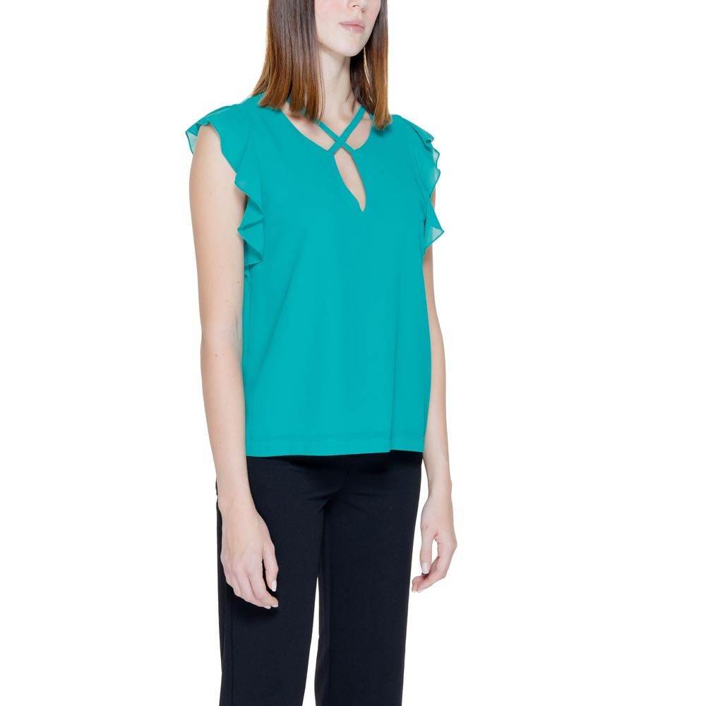 Rinascimento Green Polyester Blouse - Hilstor