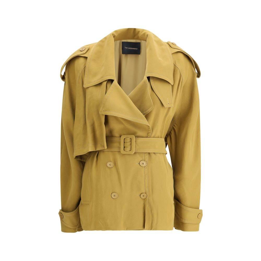 The Andamane Double-breasted Short Trench Coat - Hilstor