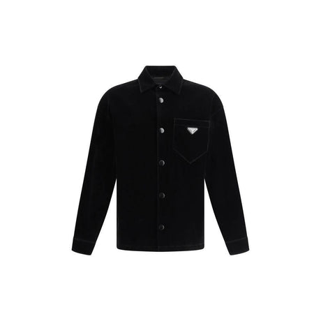 Prada Velvet Shirt Jacket - Hilstor