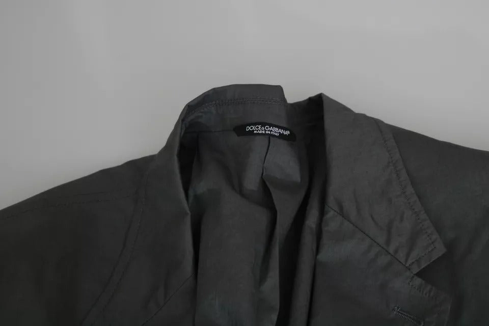 Dolce &amp; Gabbana grå bomuld enkeltradet formel blazer
