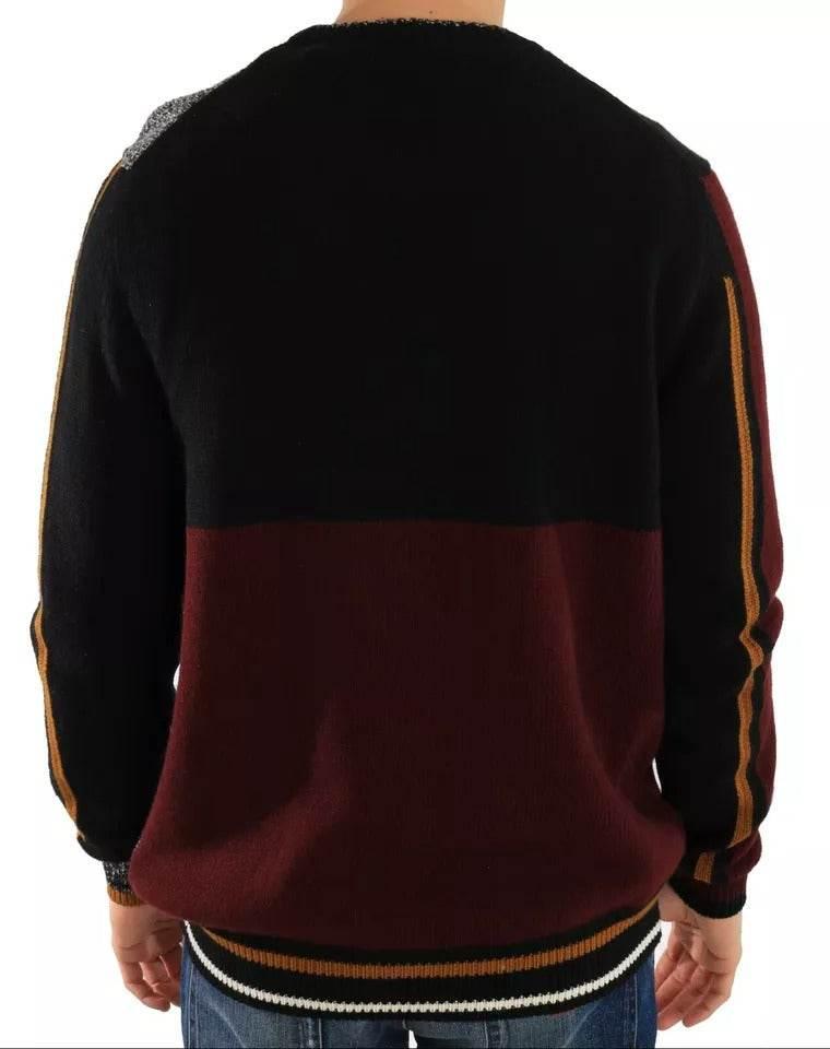 Dolce & Gabbana Multicolor KING Knight Monkey Knitted Cashmere Wool Sweater - Hilstor