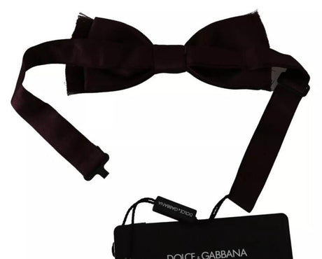 Dolce & Gabbana Bordeaux Red Silk Solid Classic Bowtie - Hilstor