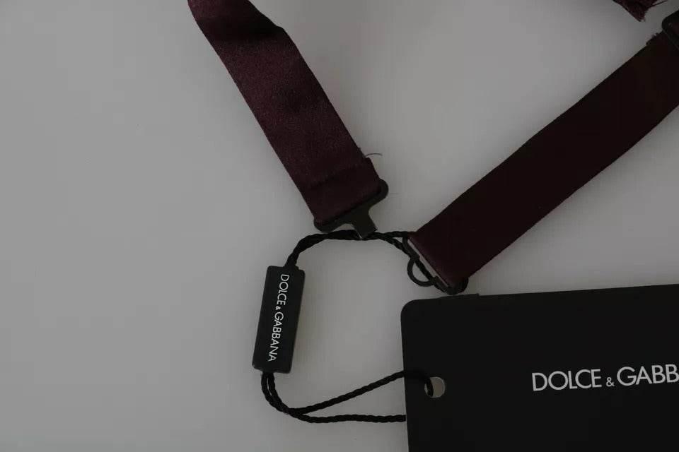 Dolce & Gabbana Bordeaux Red Silk Solid Classic Bowtie - Hilstor