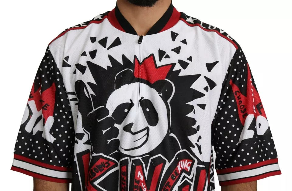 Dolce &amp; Gabbana White King Panda Polyester T-shirt Top