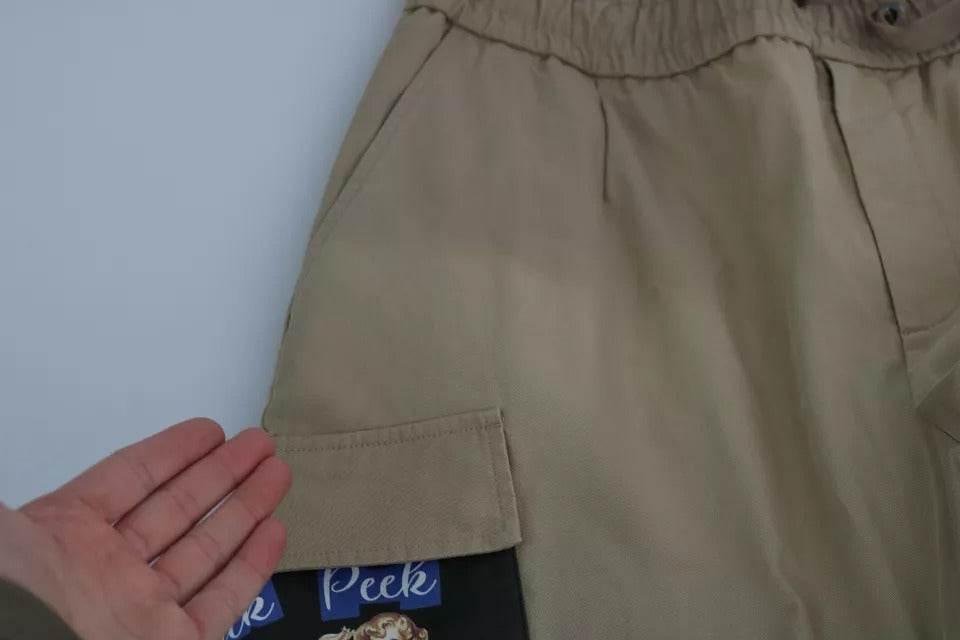 Dolce & Gabbana Beige Pin Up Print Cargo Pants - Hilstor