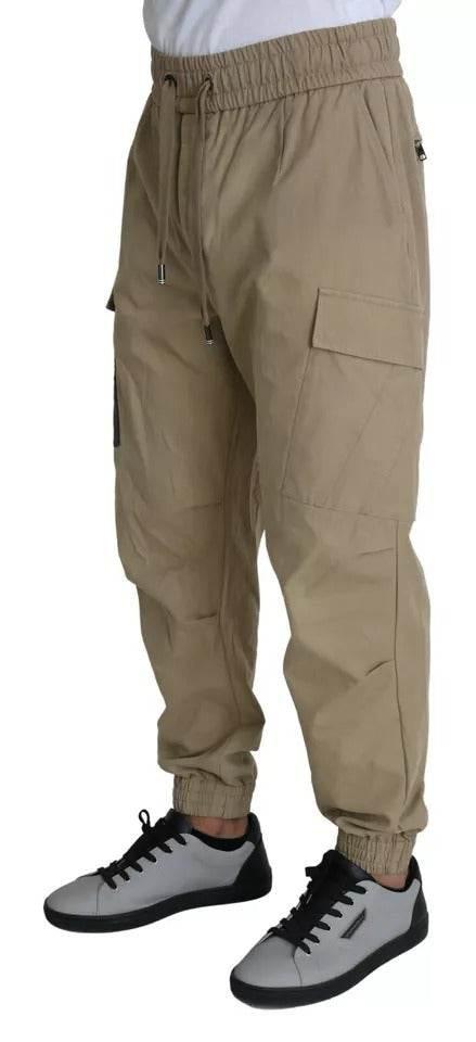 Dolce & Gabbana Beige Pin Up Print Cargo Pants - Hilstor
