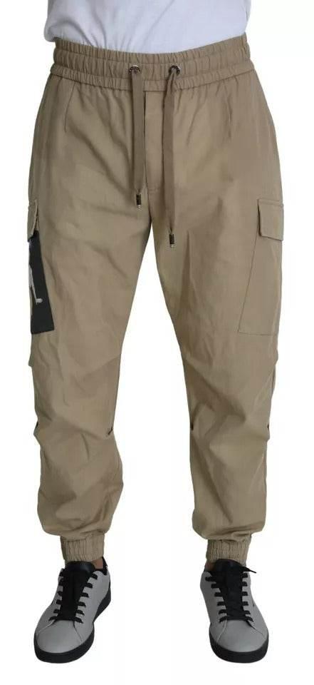 Dolce & Gabbana Beige Pin Up Print Cargo Pants - Hilstor