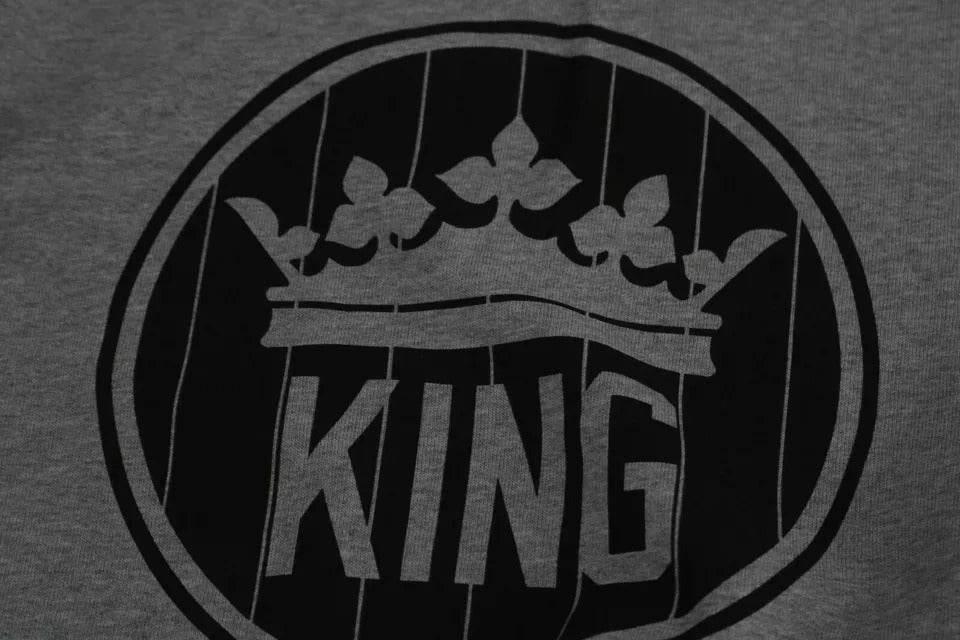 Dolce & Gabbana Gray Crown King Print Cotton Pullover Sweater - Hilstor