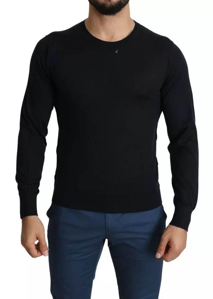 Dolce & Gabbana Black Cashmere Crew Neck Sweatshirt Sweater - Hilstor